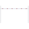 Height restriction barrier | with 2 square posts | cross tube length: 6000 mm | for casting in concrete | without barrier of aluminium tube